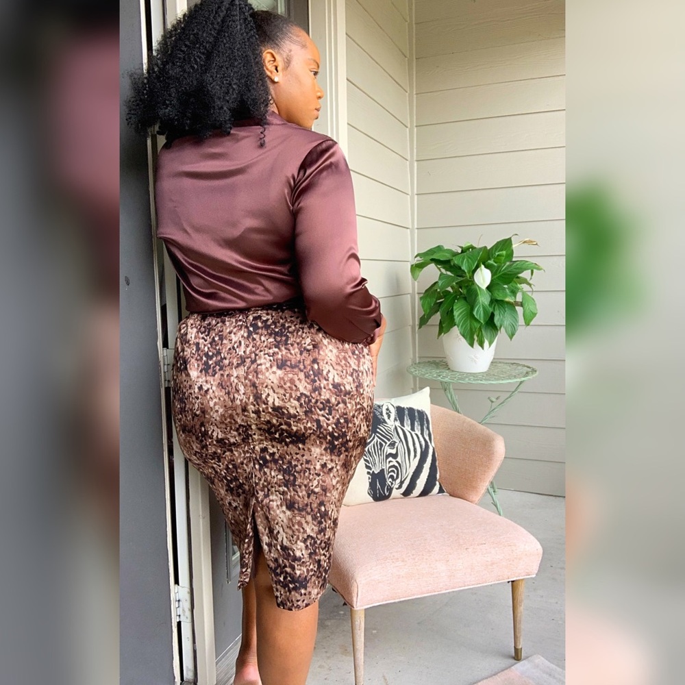 Silk Chocolate Blouse 1X